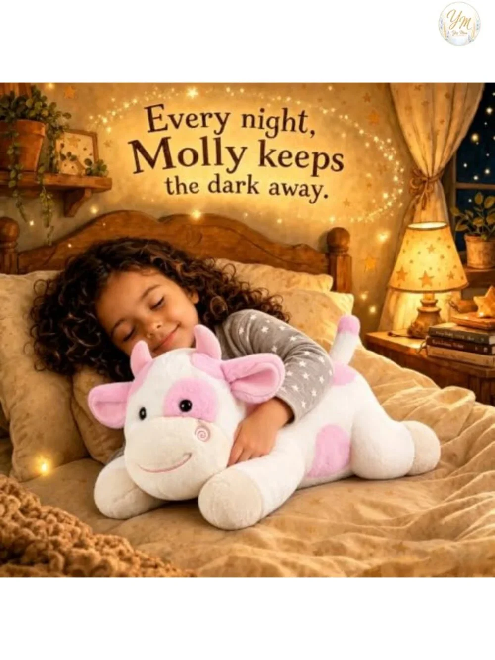 Weighted Cow Stuffed Animal Plush Pillow Kids Adults Anxiety Relief