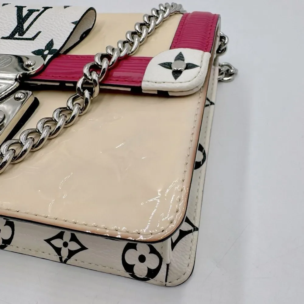 Auth Louis Vuitton LV Wynwood Monogram Vernis Epi Leather Crossbody Bag 2way