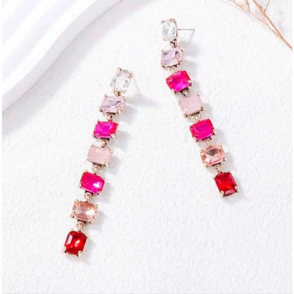 Beautiful Pink Drop Earrings