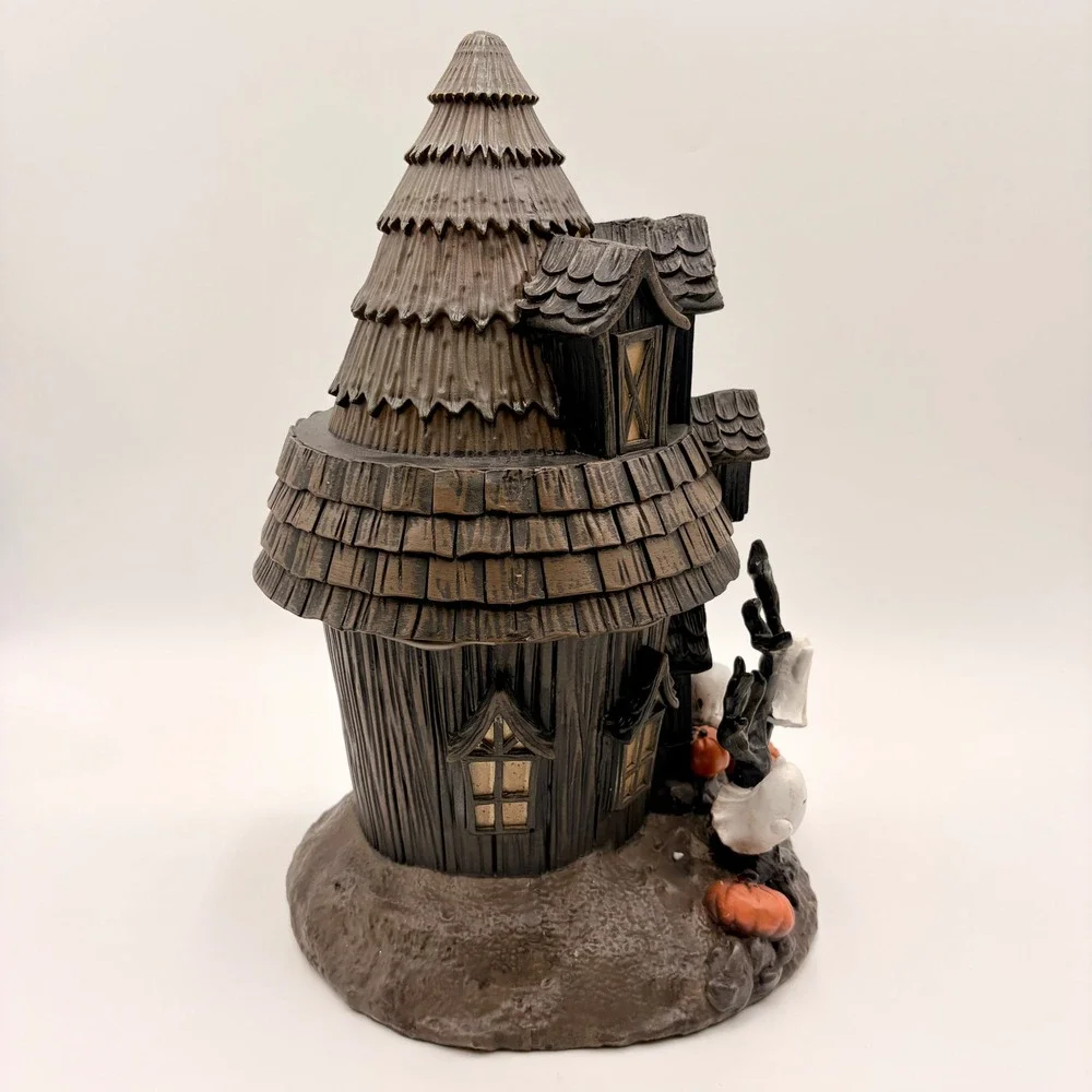 Halloween Haunted House Tabletop Decor Ghosts Pumpkins Spooky Scene