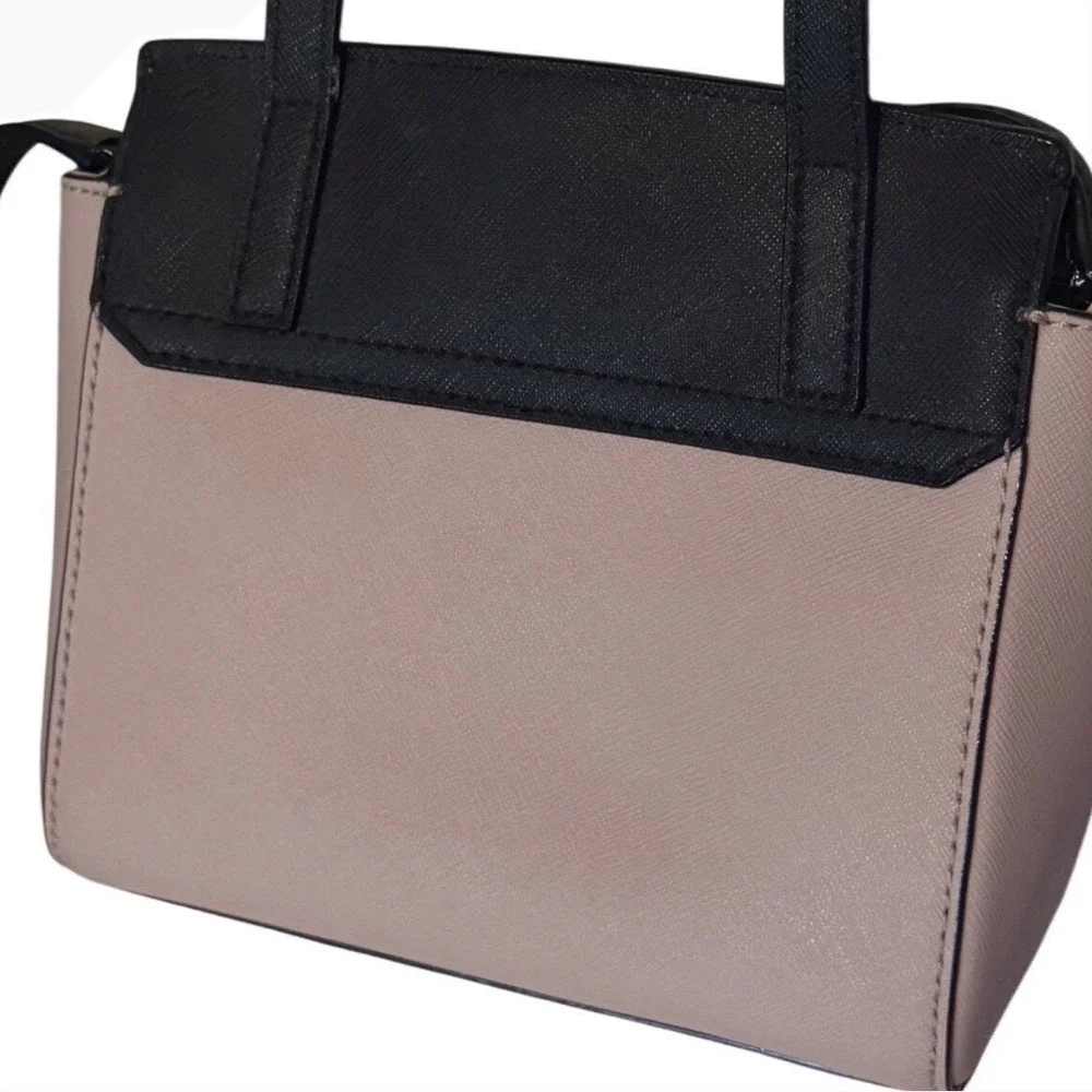 Kate Spade Laurel Mini Crossbody Leather Bi Tone‎ Black Almondine Bag