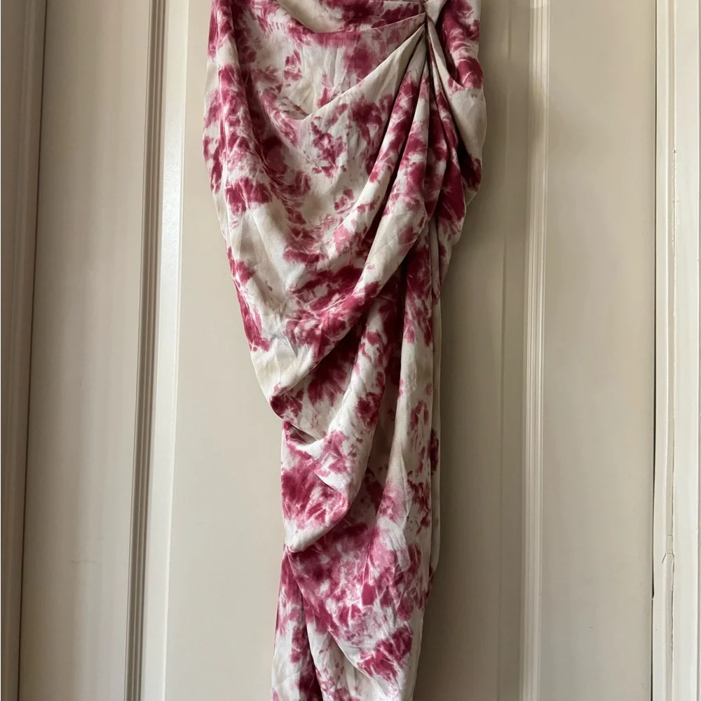 💗 PrettyLittleThing Fuchsia Tie-Dye Corset & Skirt Set – NEW w/ Tags (Size 6)