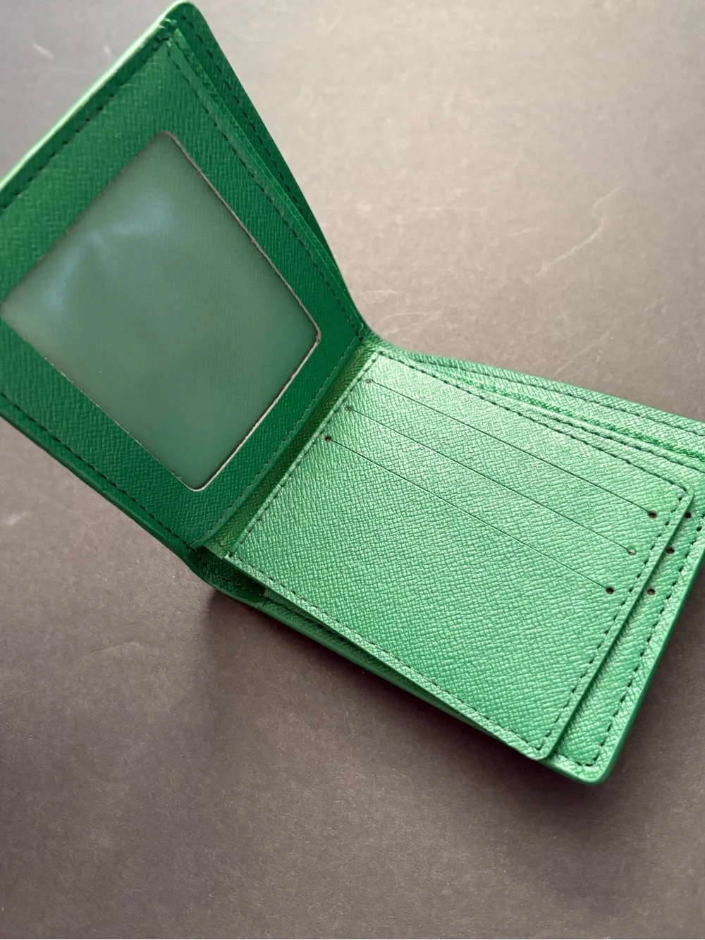 Fashion Men’s Green Bifold Wallet Multicolored Print