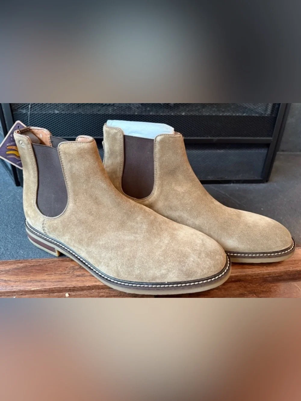 *NEW* Clarks - Men's Jaxen Chelsea - Taupe Suede Boots - size 13
