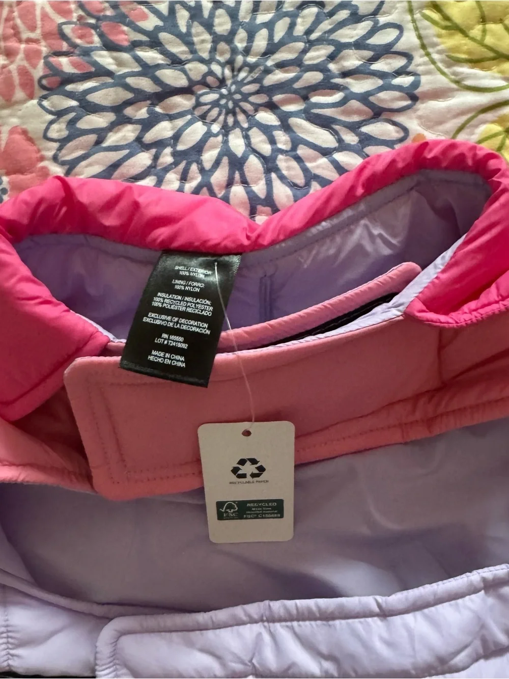 New large dog jacket  Pink / purple