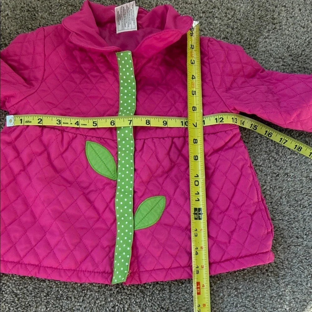 Gymboree Quilted Pink Flower Jacket Girls 4T 5T Spring‎ Button Front