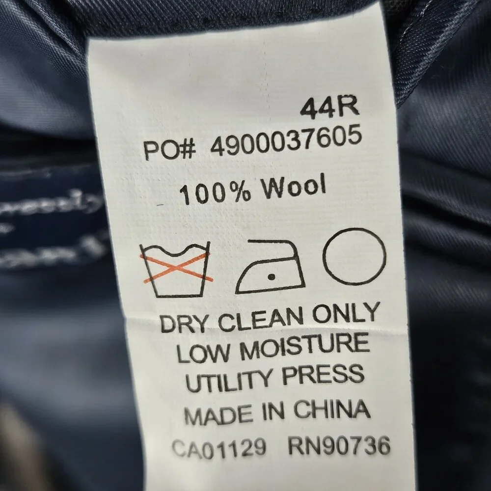 Ralph Ralph Lauren Navy 100% Wool 2 Button Vented Notch Blazer Sport Coat 44R