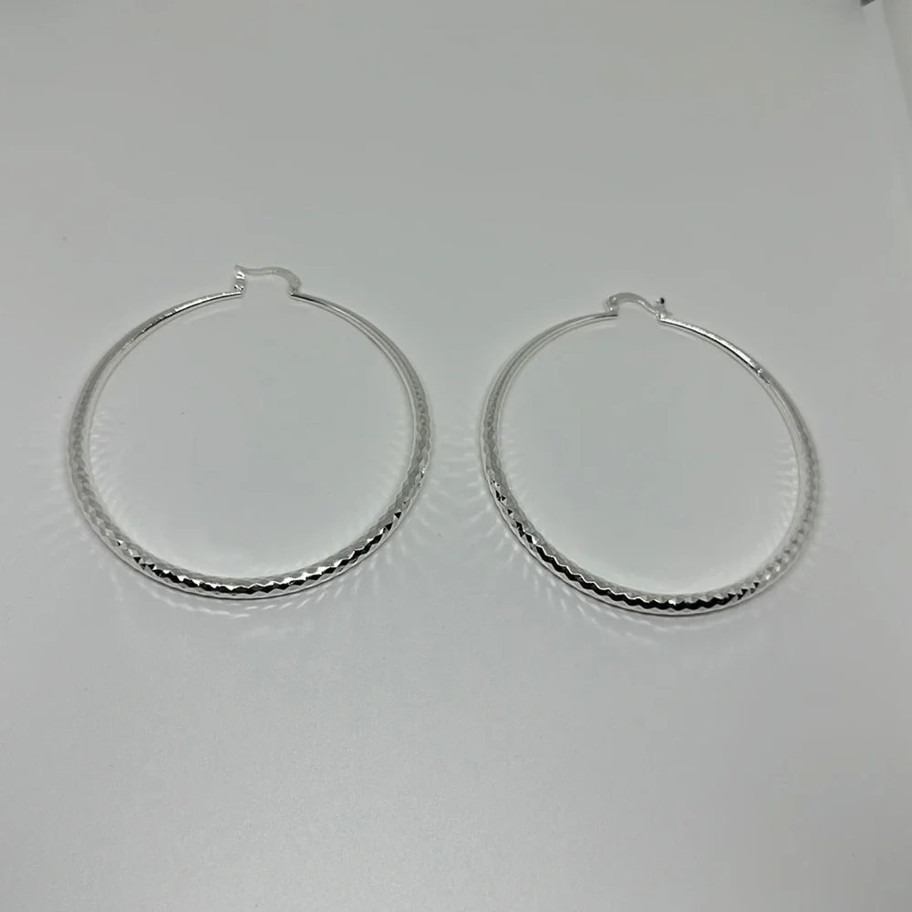 Elegant 925 silver Hoops earrings