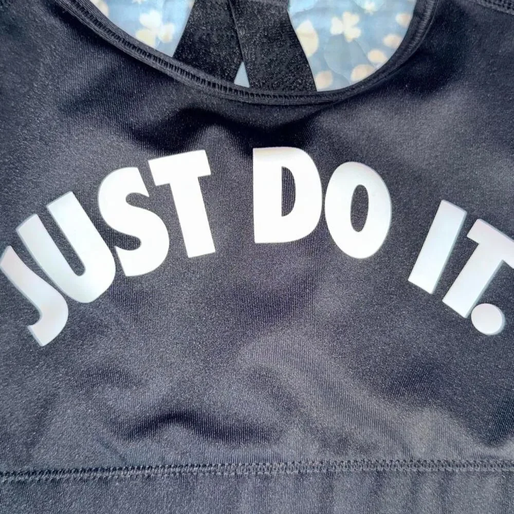 Nike Women's Black and Navy Bra