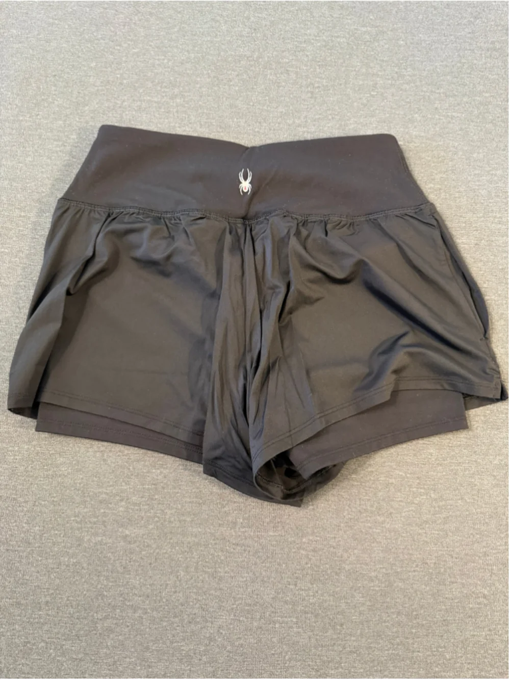 NWT Spyder Active Black 2-in-1 Running Shorts S