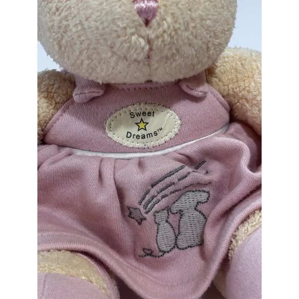 Vintage CARTERS Baby Pink Yellow Plush Bunny Sweet Dreams Stuffed Animal Lovey