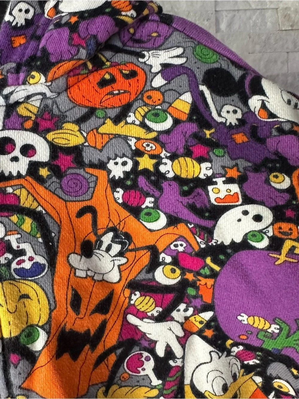 Disney Purple and Orange Halloween Spooky character Hoodie Jacket Kids Small