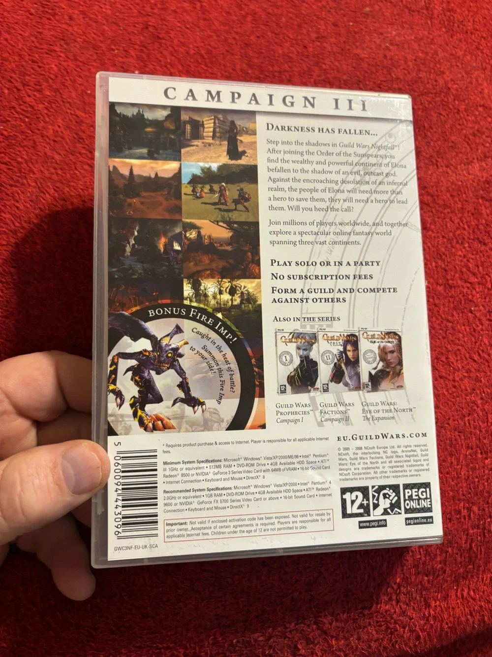 Guild Wars Nightfall PC DVD