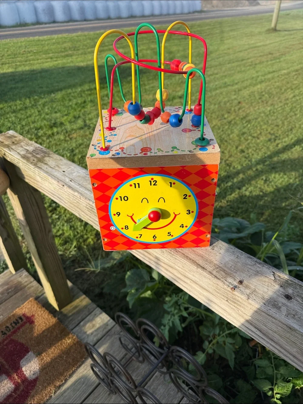 Wooden Multi-Activity Bead Maze Cube - Colorful Kids Toy