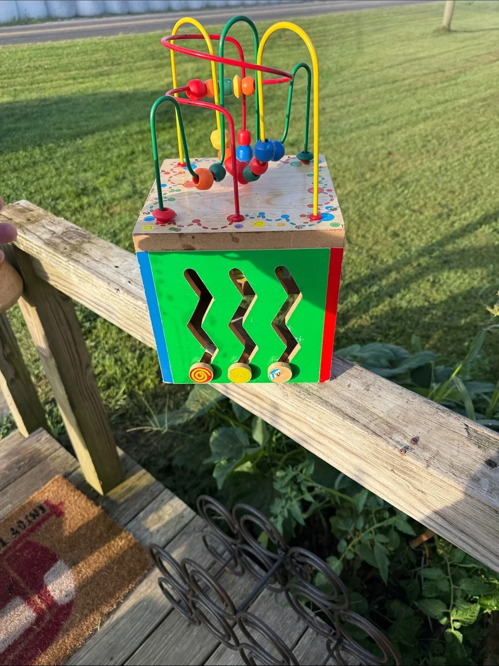 Wooden Multi-Activity Bead Maze Cube - Colorful Kids Toy