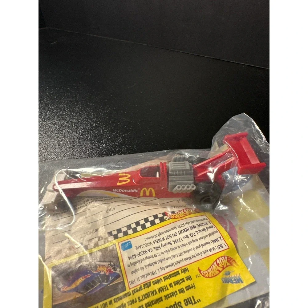 Vintage‎ 1993 Hot Wheels McDonald's Dragster Racing Series Sealed Happy Meal Toy
