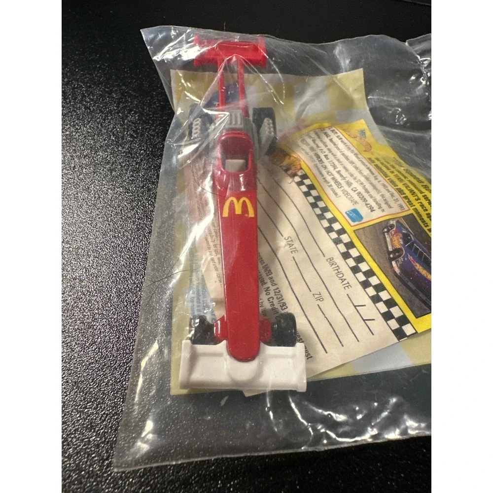 Vintage‎ 1993 Hot Wheels McDonald's Dragster Racing Series Sealed Happy Meal Toy