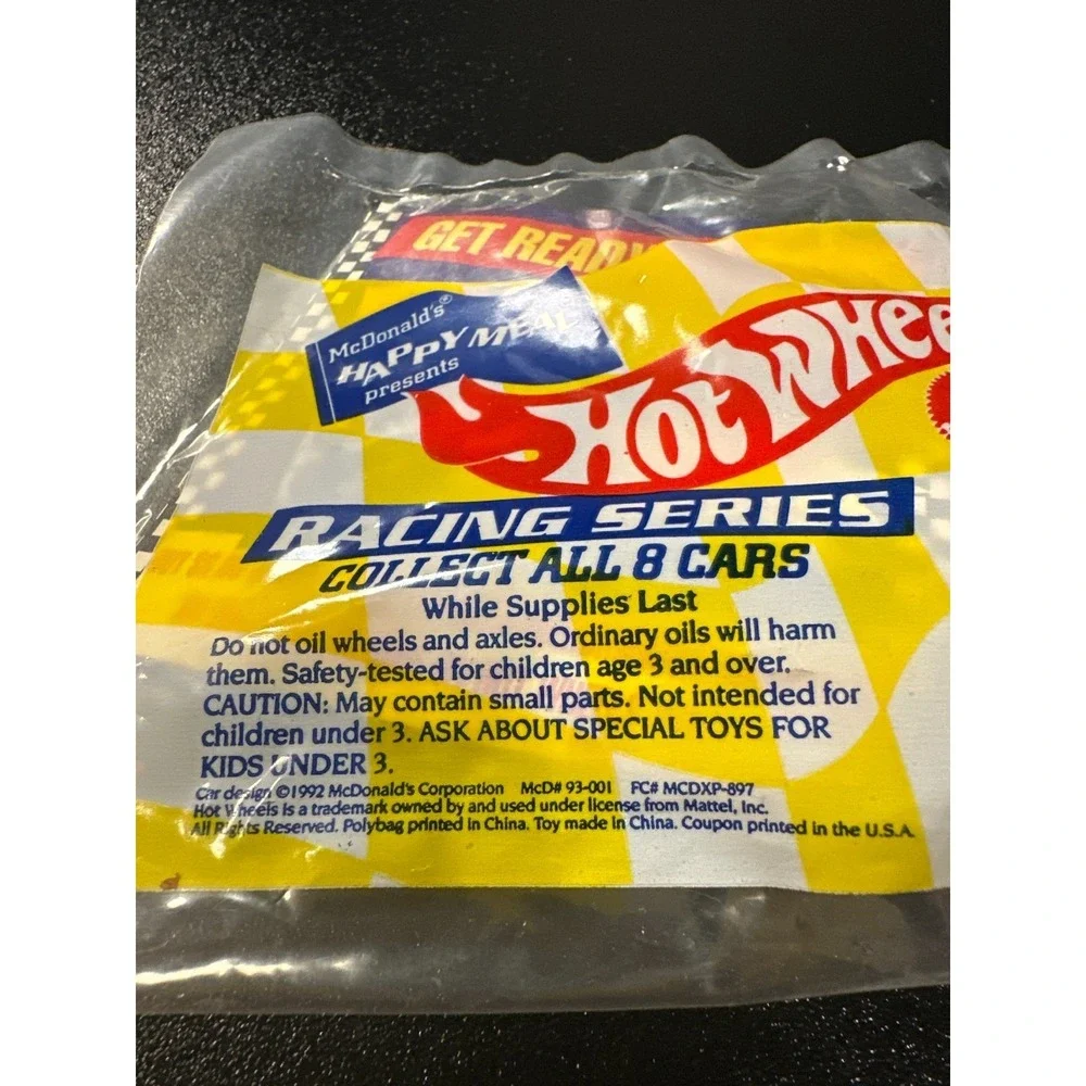 Vintage‎ 1993 Hot Wheels McDonald's Dragster Racing Series Sealed Happy Meal Toy