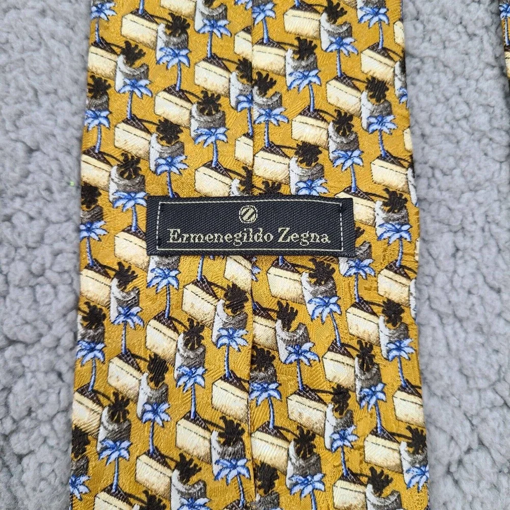 Ermenegildo Zenga Tie Necktie Men's Silk Viscose Made In Italy‎ Lot Of 3