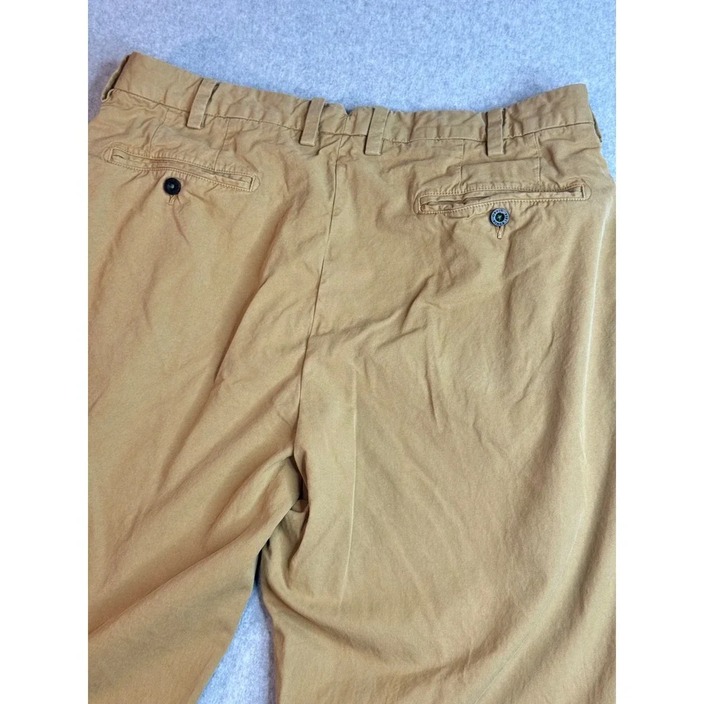 Orvis Ultimate Khakis Mens 36x30 Mustard Tan Cotton Twill Straight Leg Pants