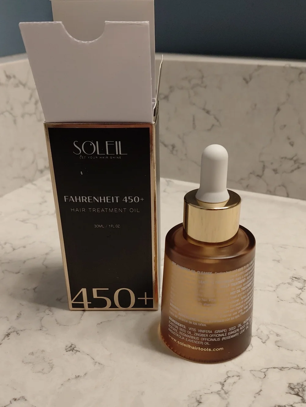 New SOLEIL Fahrenheit 450+ Hair Treatment Oil 30ml / 1 FL OZ FULL SIZE