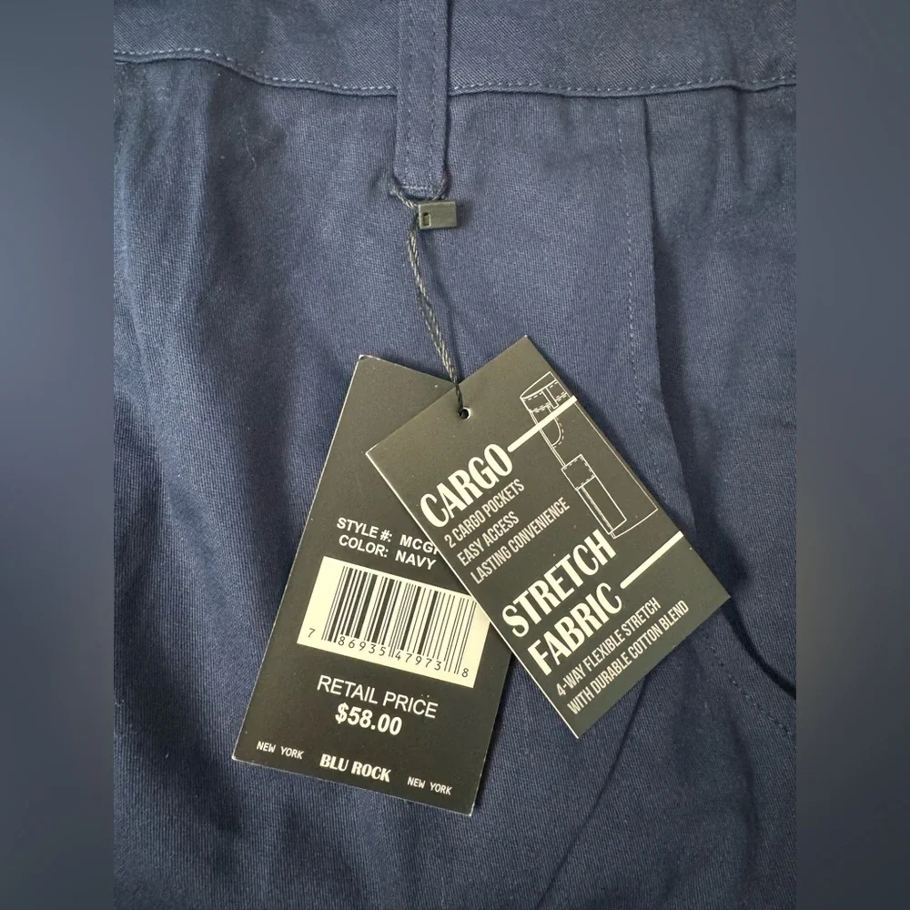 Blu Rock New York: Men's Flex-Stretch Cotton Cargo Pants Comfortable and Durable