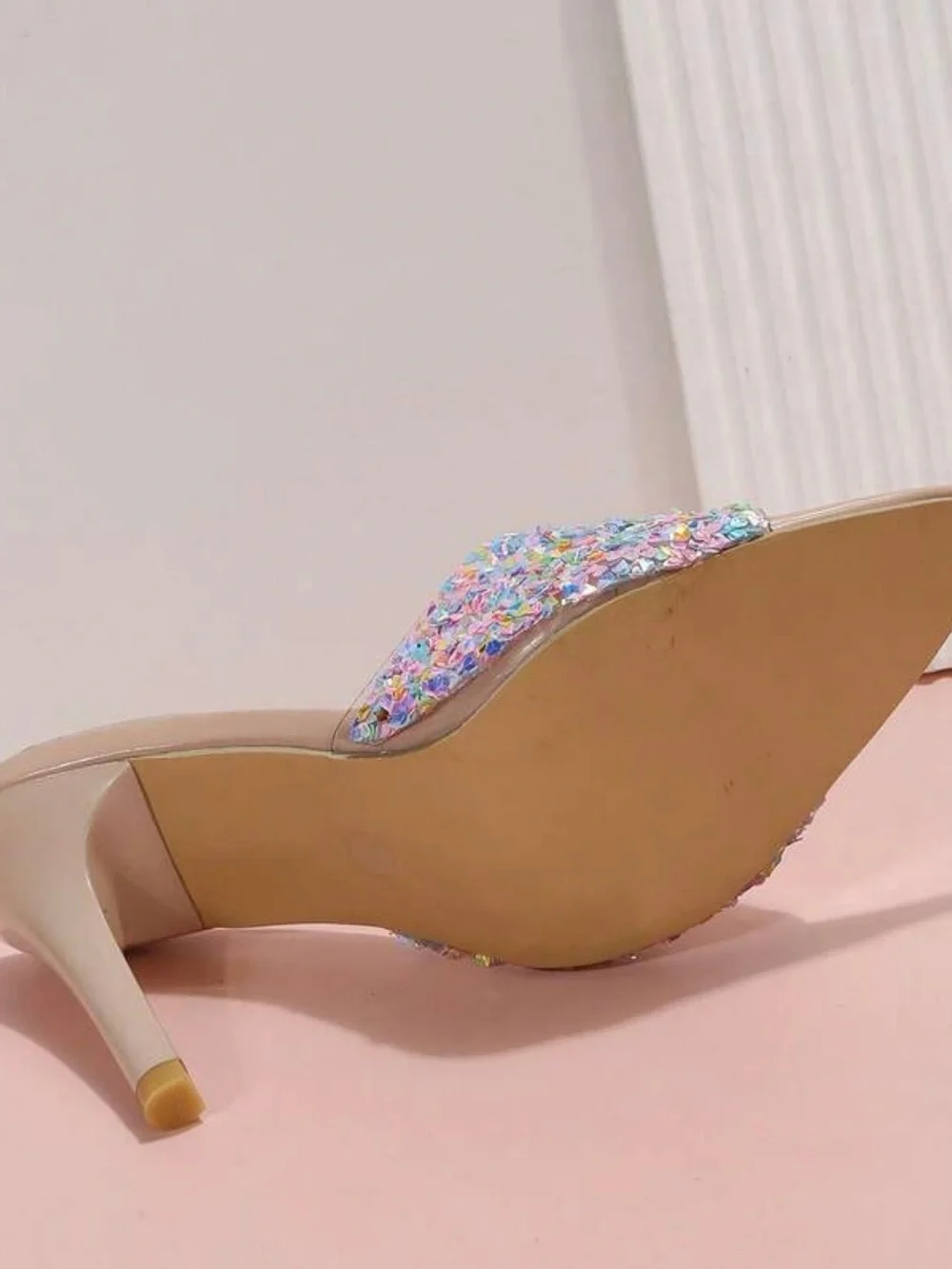 NWOT Sparkle Multi Colored Sequin Stiletto Heels