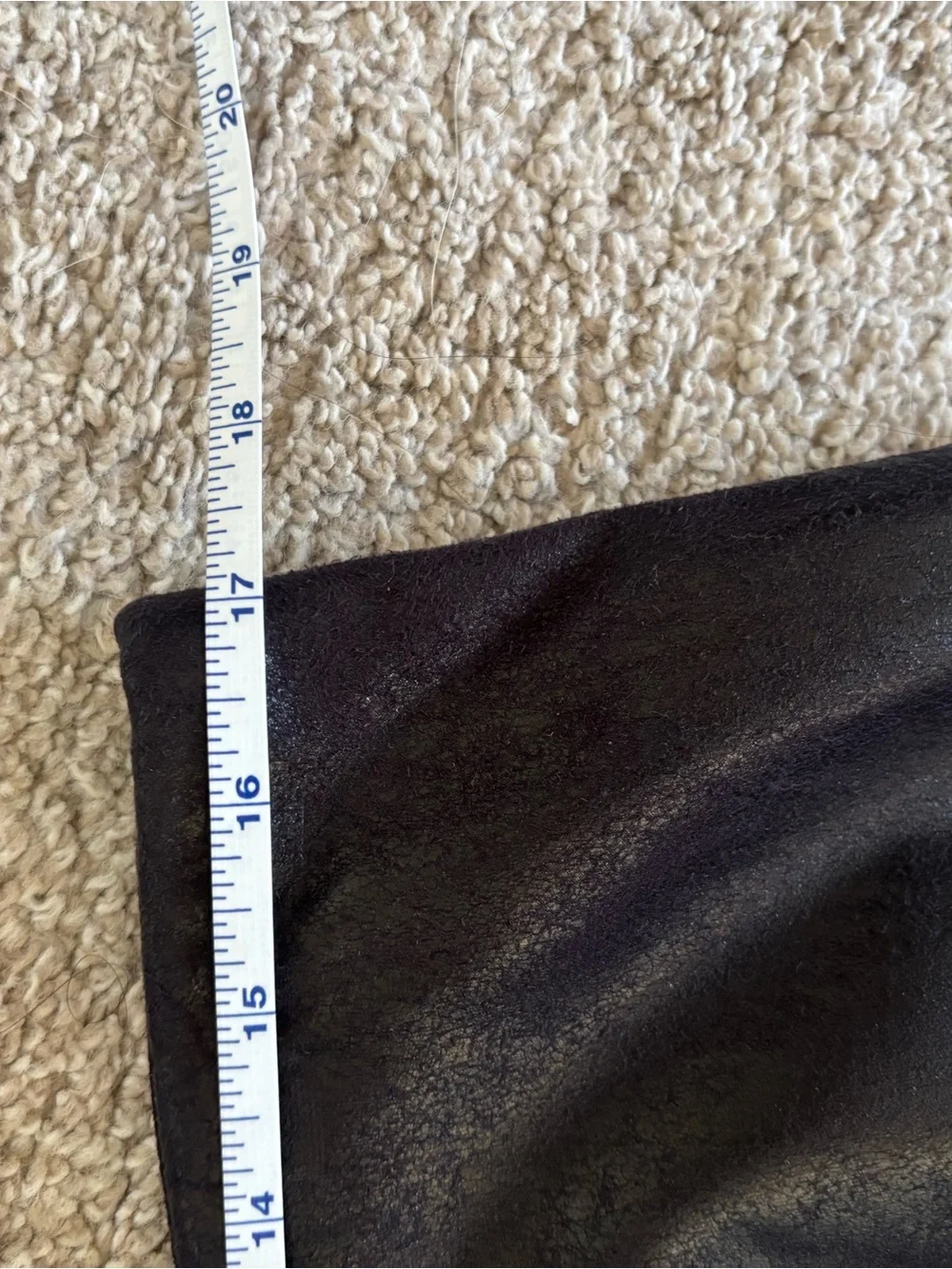 Calvin Klein Size 12 Black Coated Faux Leather Pencil Skirt Midi Y2K Office