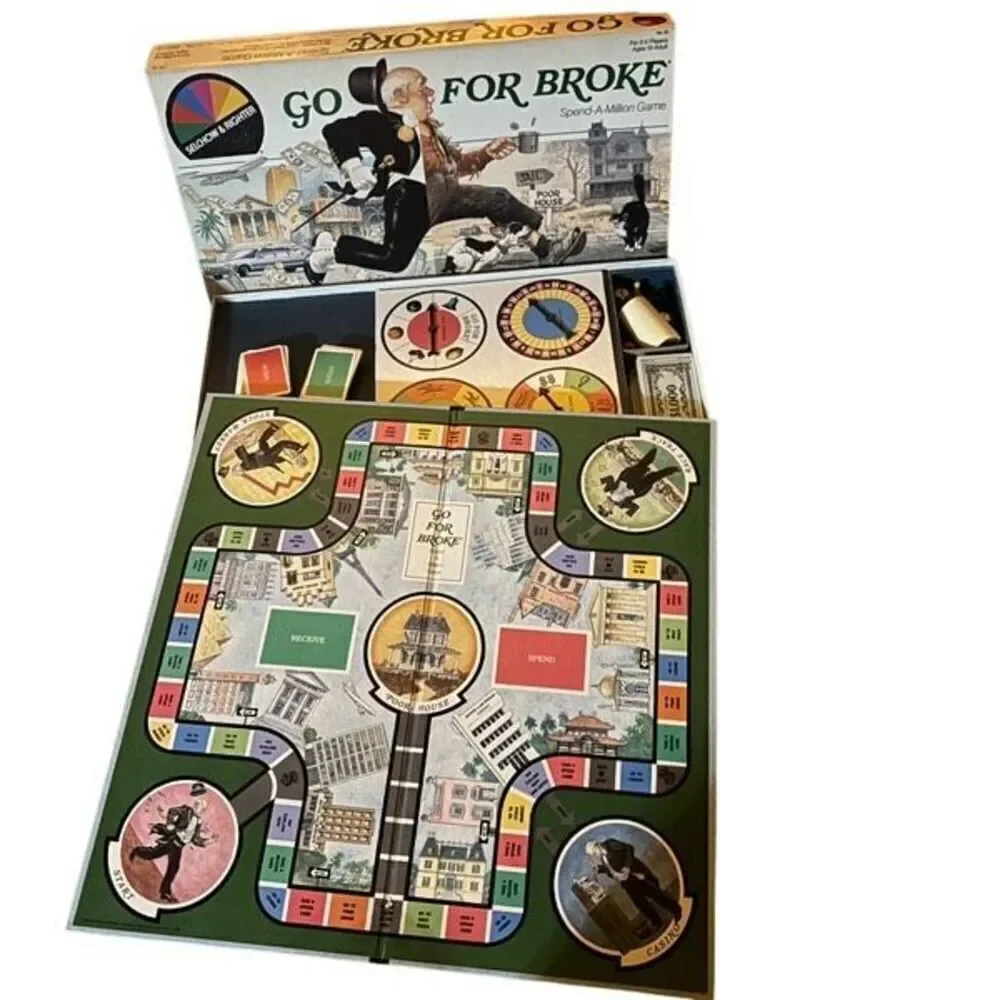 Go For Broke 1985 Board Game Selchow & Righter Board Game