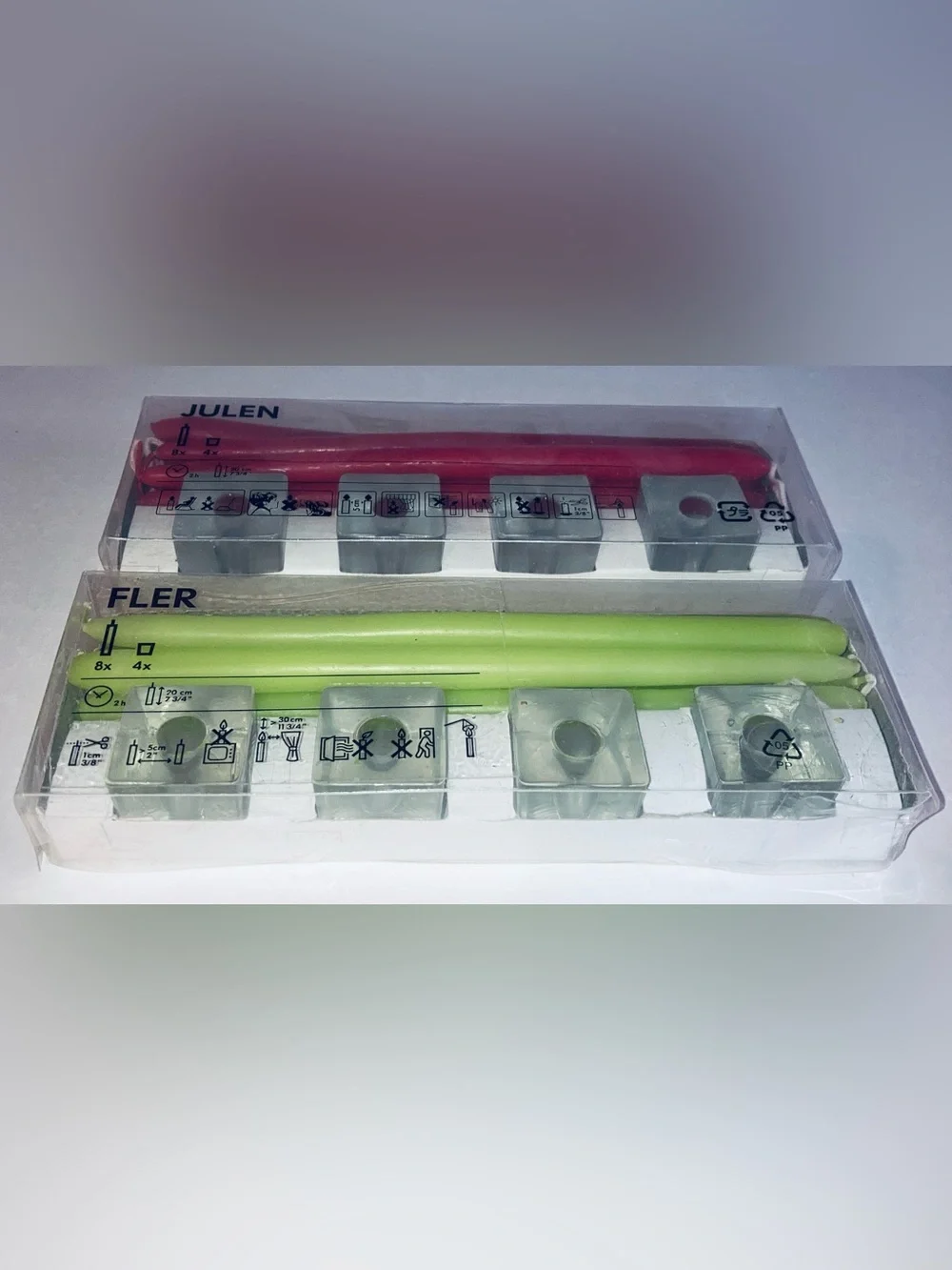 Tapper Candles & Candle Holders Set - NEW! Set of 2.