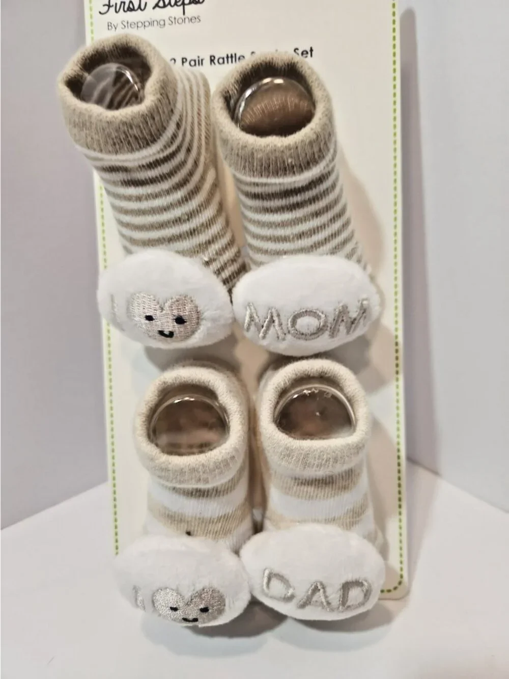 Brand New Lot of Baby Socks and Caps for Boys Greys Whites and Browns