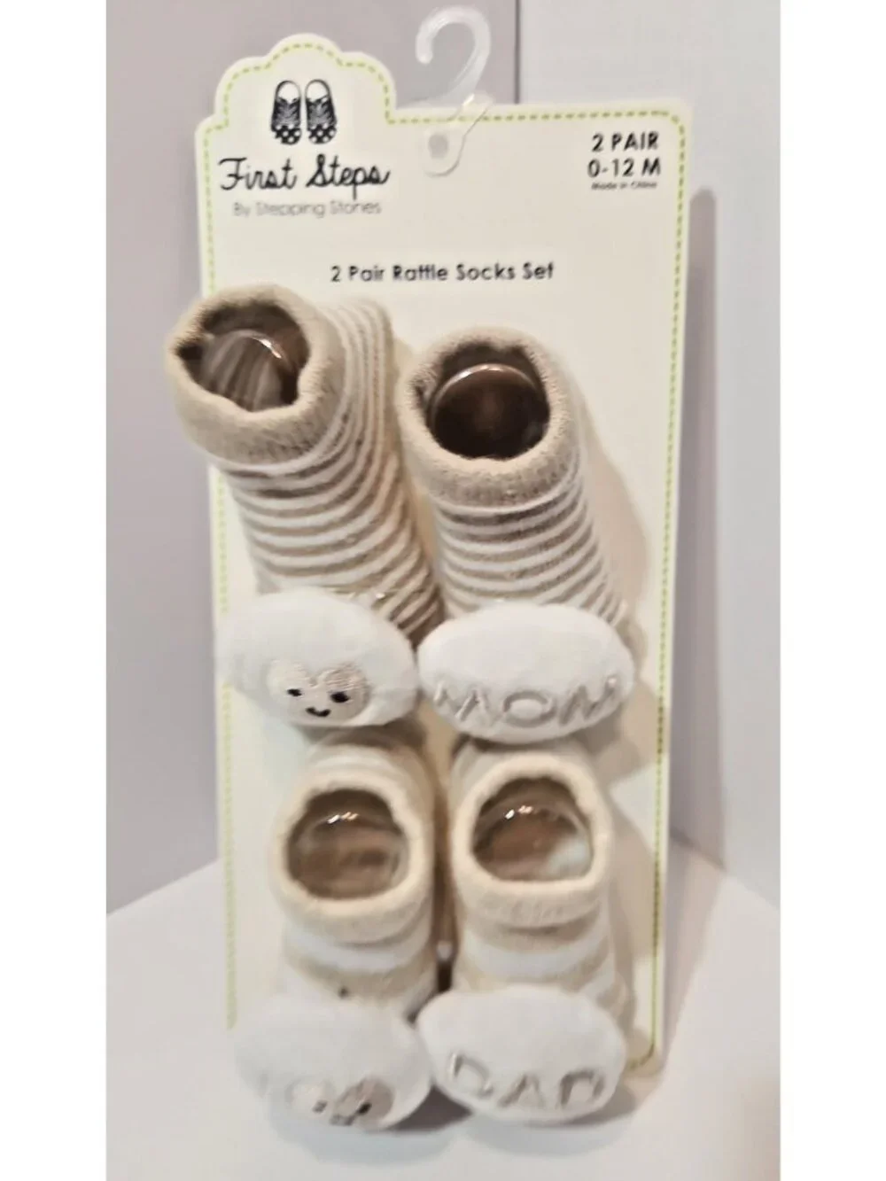 Brand New Lot of Baby Socks and Caps for Boys Greys Whites and Browns