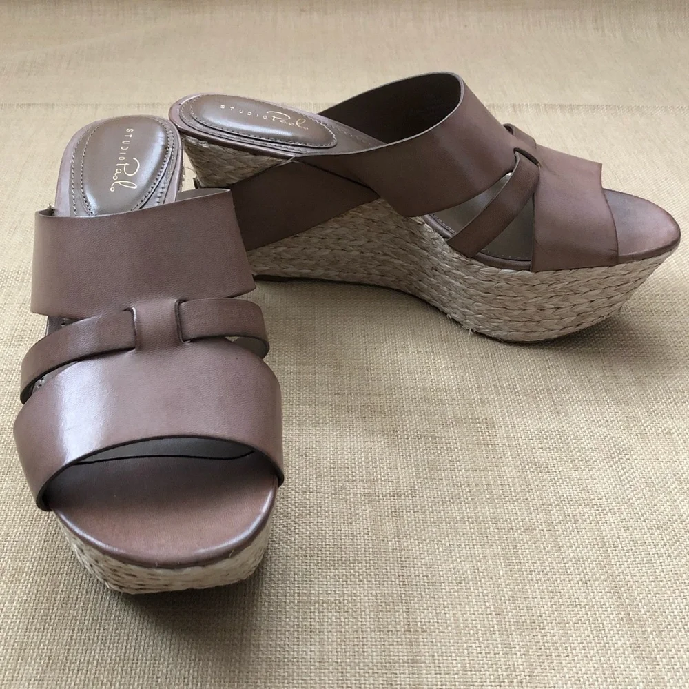 Studio Paolo Platform Wedge Sandals Heels