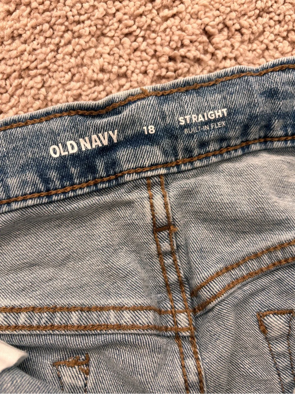 Old Navy Boy’s size 18 (teens) Washed Blue Straight Jeans