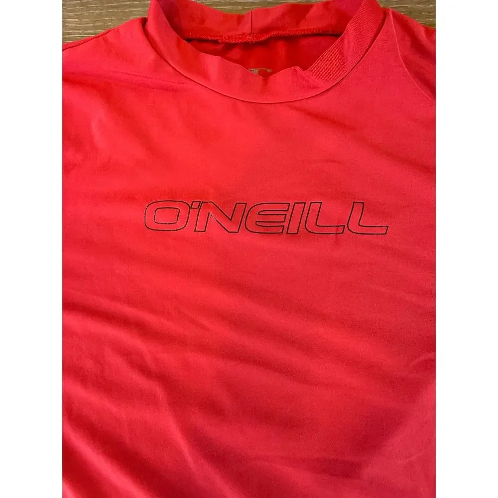 O'NEILL Red L/S Swim Top Surf Rash Guard Shirt Swimwear Boys Kids 12