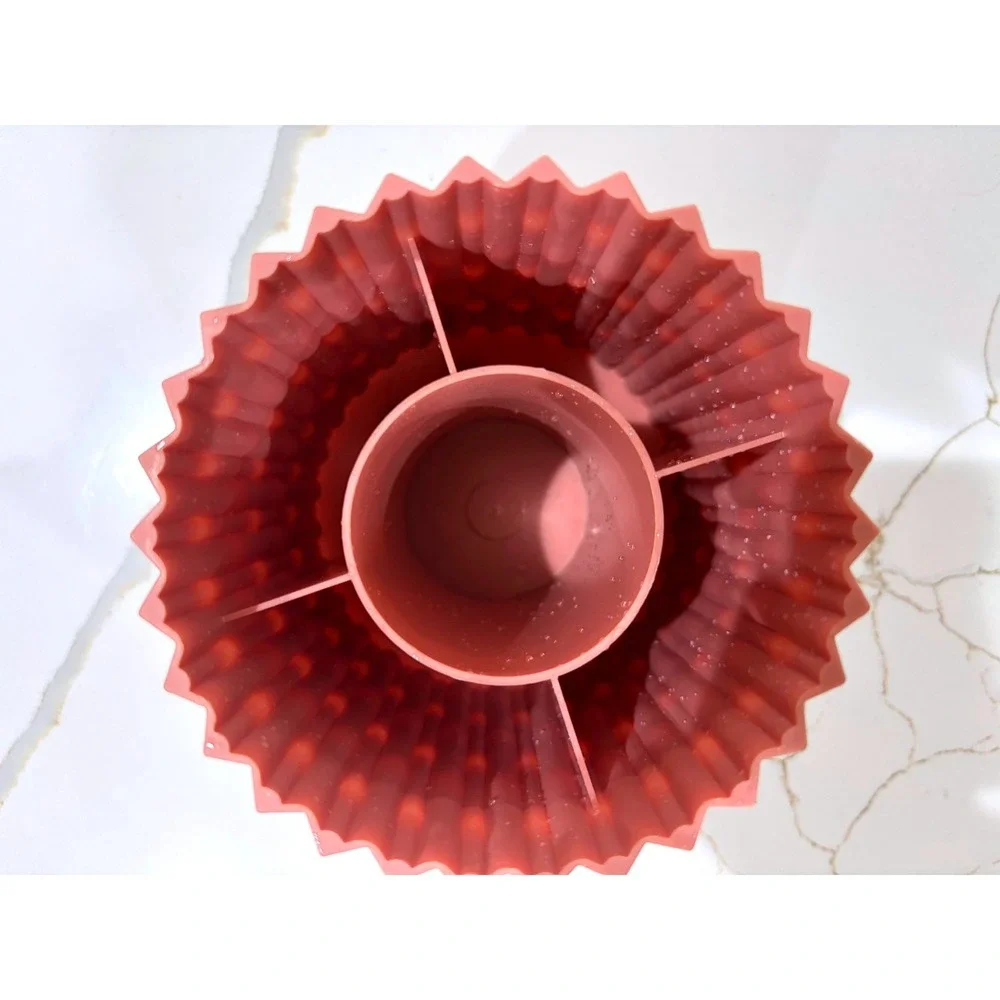Rotating Vanity Organizer Set Pink & White‎ Spinning Storage Makeup Organizer