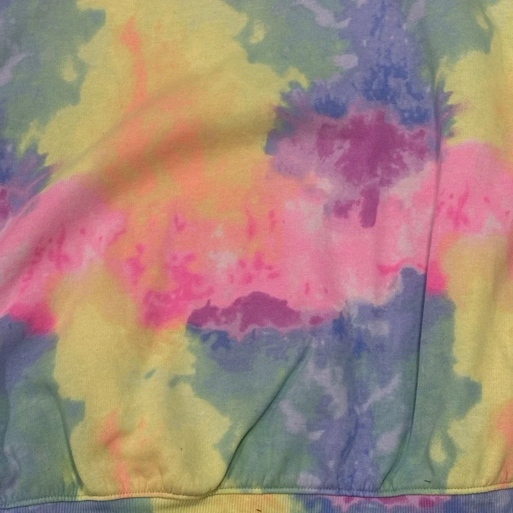 Justice Girls XL Plus Rainbow Tie Dye Pullover Sweater Long Sleeve‎ Logo