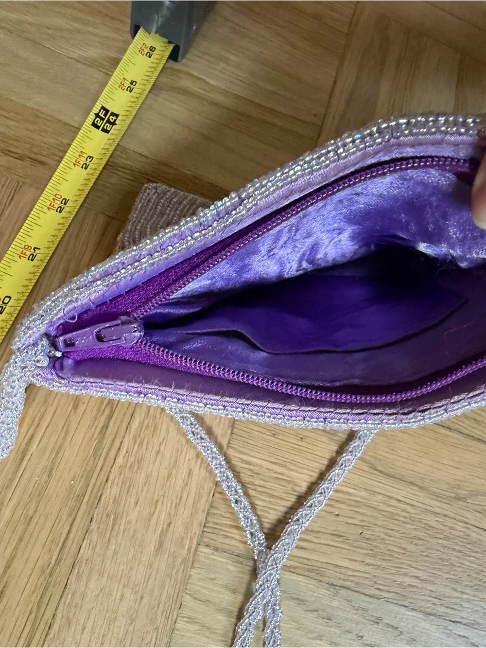 Lavender Sparkle Knit Crossbody Bag - Women