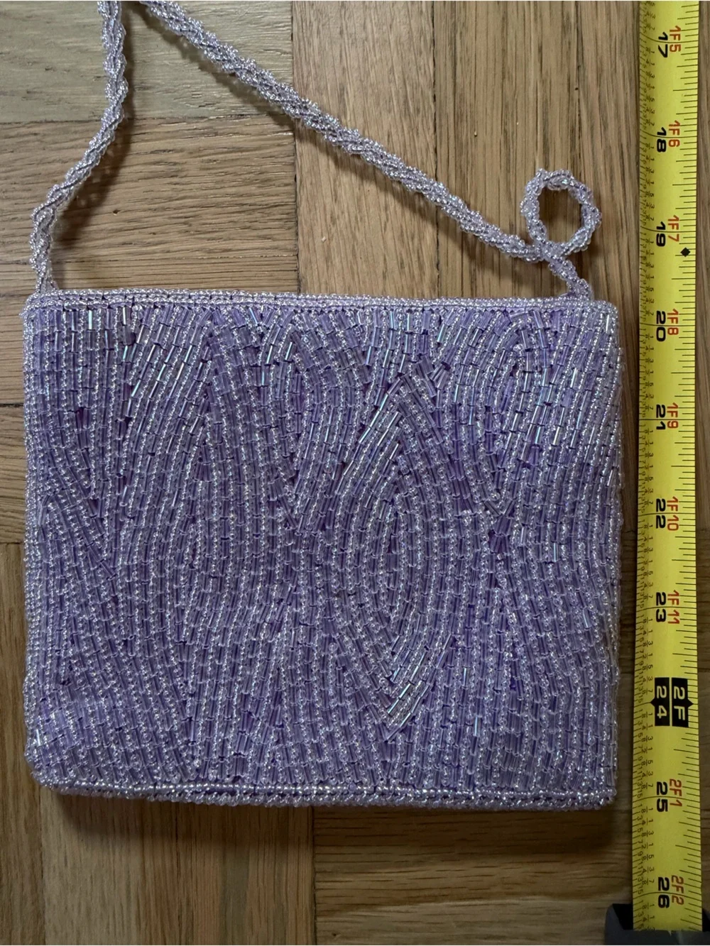 Lavender Sparkle Knit Crossbody Bag - Women