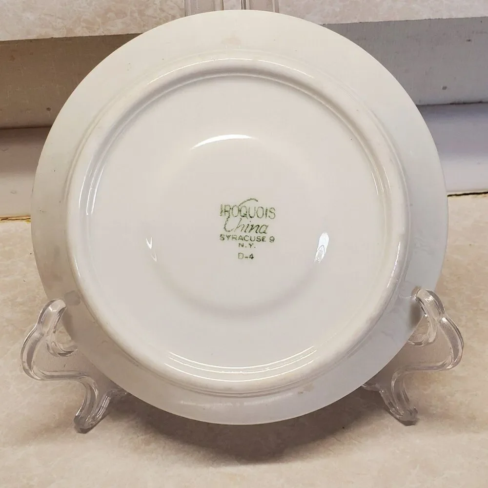 Iroquois China Restaurant Ware Blue Floral Trim Saucer Syracuse NY
