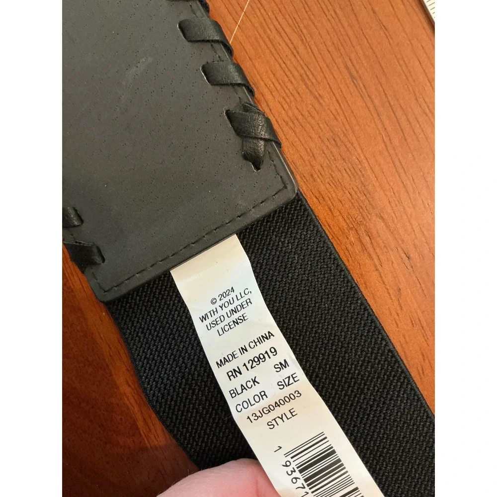 Jessica Simpson Black stretch belt Small women's