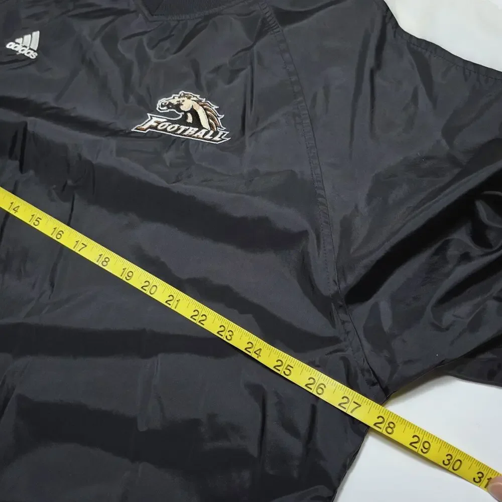 VTG Western Michigan Broncos Football Adidas Mens XL Pullover V-neck Windbreaker