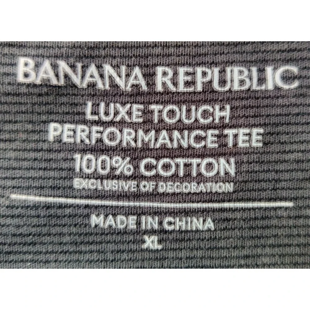Banana Republic Luxe Touch Performance‎ Tee Men's 100% Cotton Gray Size XL