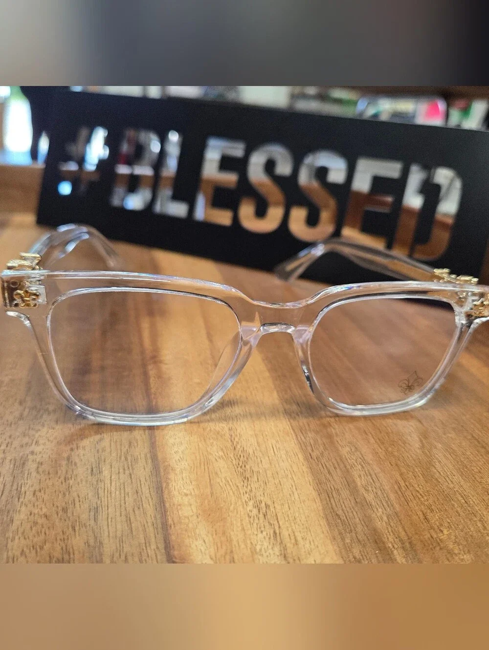 Clear UNISEX Chrome Hearts Eyeglasses Frames - Transparent Style