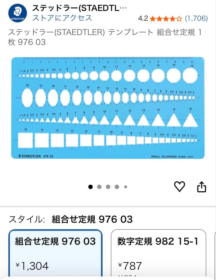 STAEDTLER Drafting Template 172-03