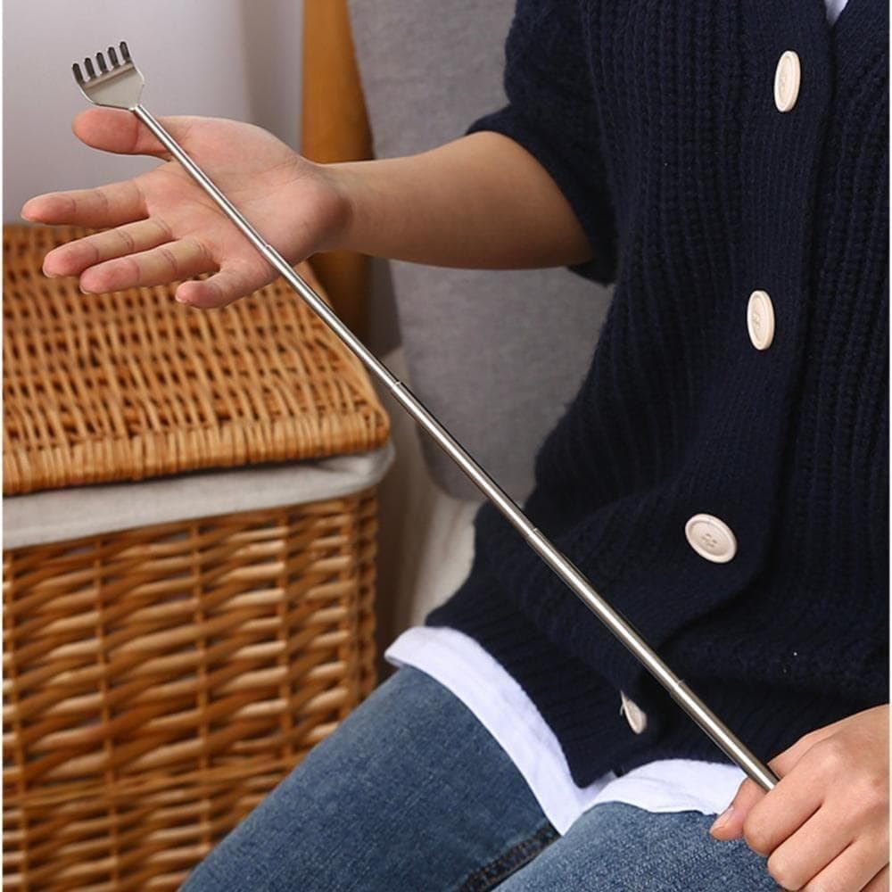 Back Scratcher, Extendable Stainless Steel, Portable, Compact, Telescopic, Set of 2, For New Life