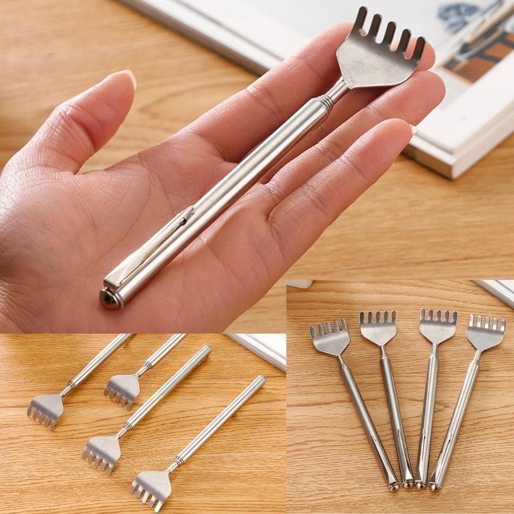 Back Scratcher, Extendable Stainless Steel, Portable, Compact, Telescopic, Set of 2, For New Life
